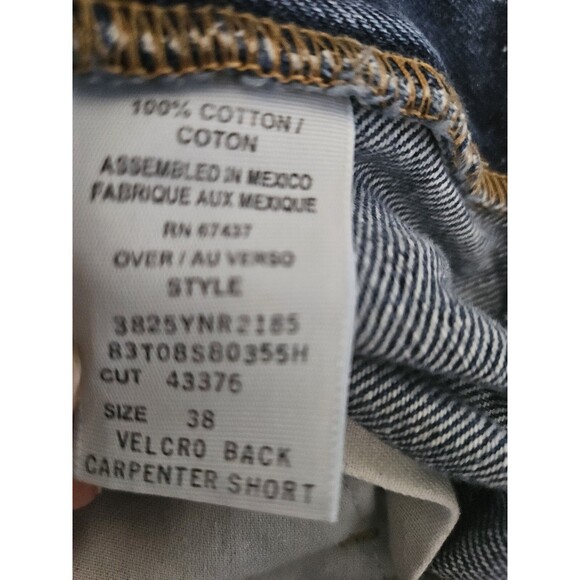 Vintage Polo Ralph Lauren VelcroBack Carpenter Jean Shorts Men’s 38 Denim Y2K - Picture 7 of 8